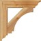 Ekena Millwork Imperial Traditional Rough Sawn Bracket w/ Offset Brace, Western Red Cedar, 6"W x 22"D x 22"H BKT0604X22X22IMP01RWR - alternate 2